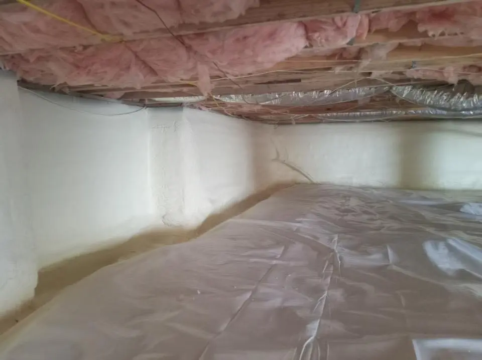 Crawl space encapsulation with closed-cell spray foam for Attic Insulation in Downey
